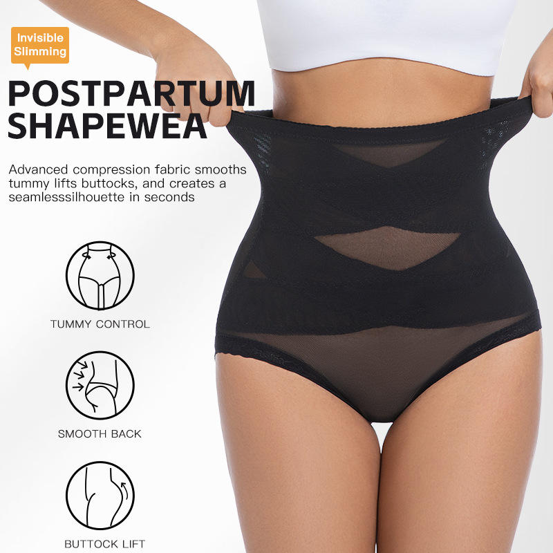 Seamless Underwear Women - Damen-Shapewear-Shorts mit hoher Taille und Bauchkontrolle,